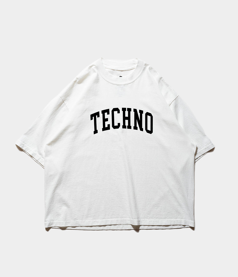 ISNESS MUSIC "TECHNO FLOCKY PRINT T-SHIRT"