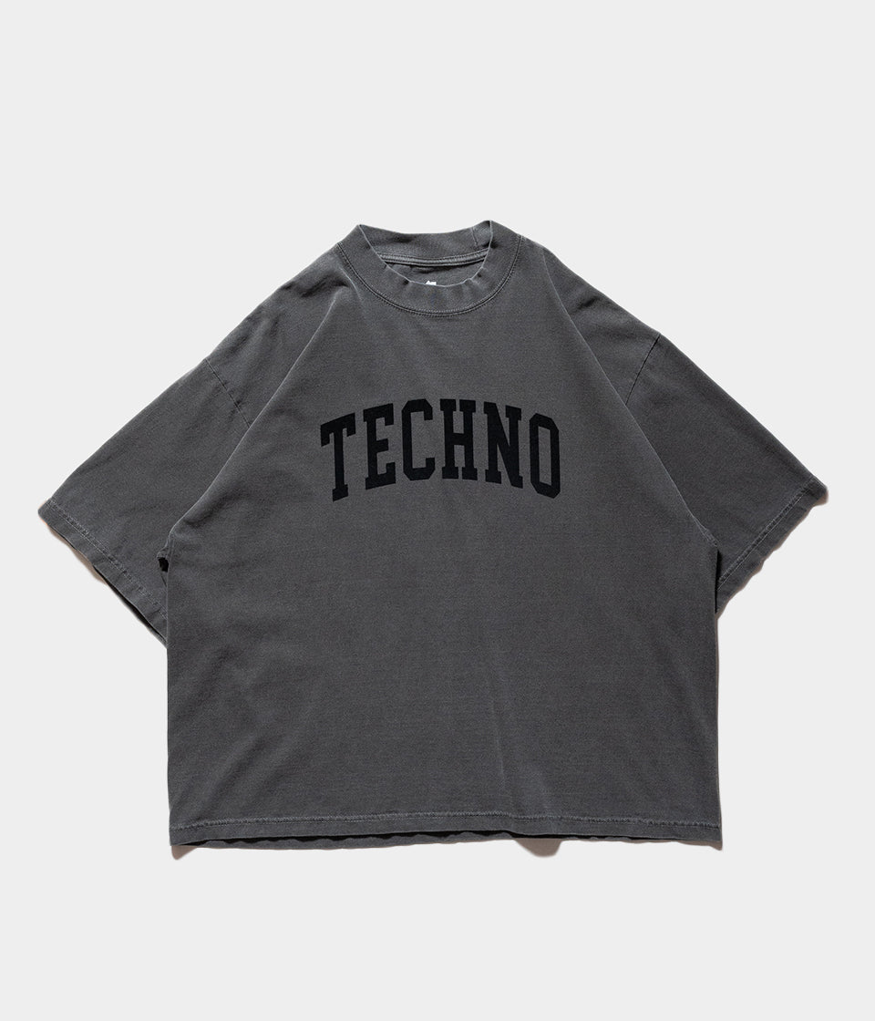 ISNESS MUSIC "TECHNO FLOCKY PRINT T-SHIRT"