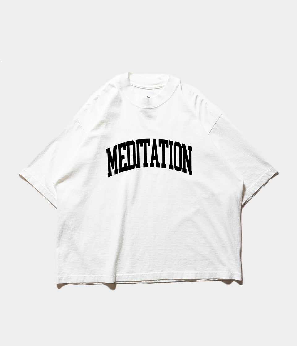 ISNESS MUSIC "MEDITATION FLOCKY PRINT T-SHIRT"