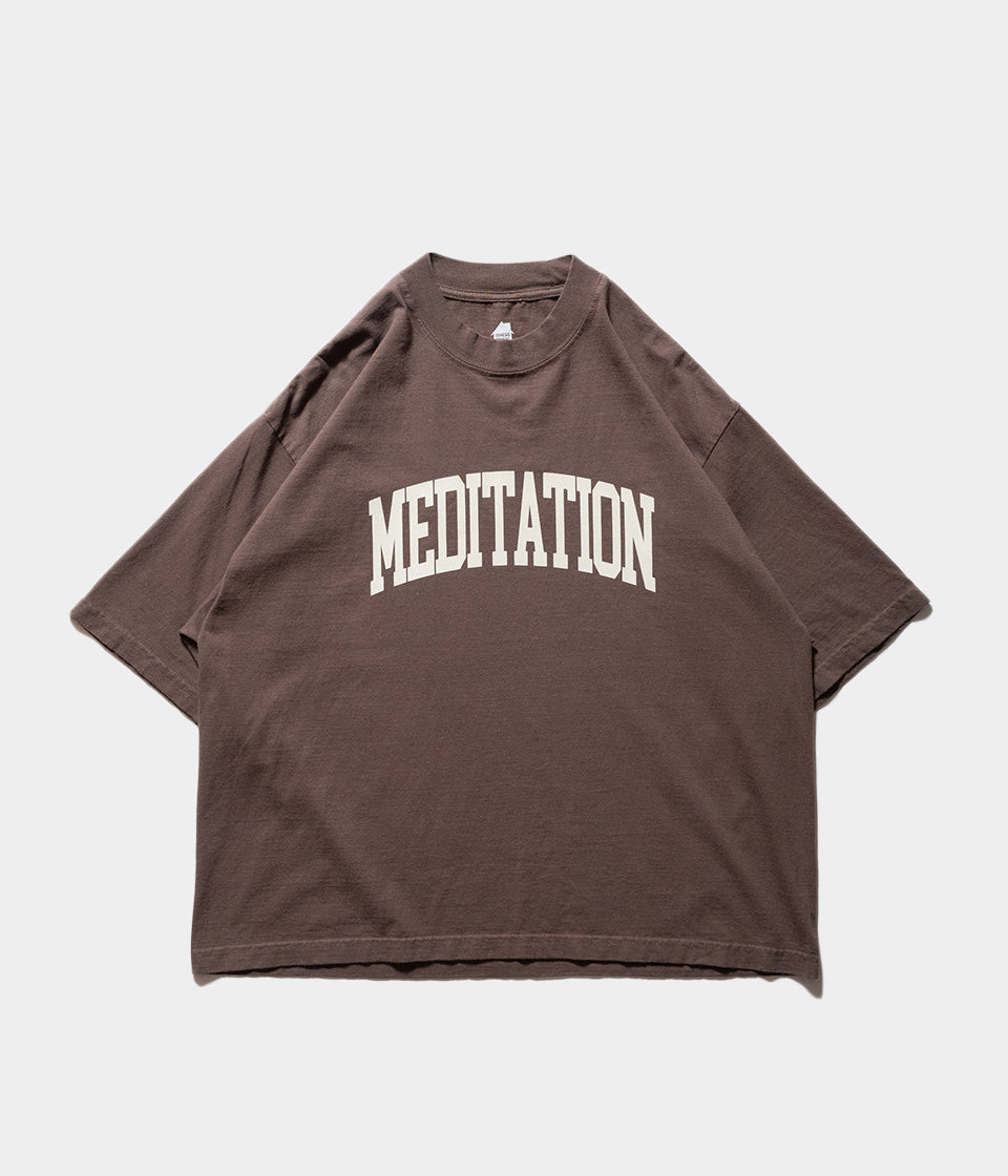 ISNESS MUSIC "MEDITATION FLOCKY PRINT T-SHIRT"