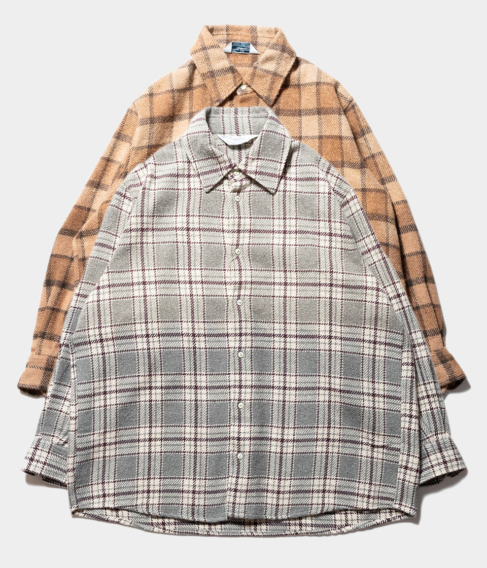 KURO "Used Wash Old Style Check Shirt"