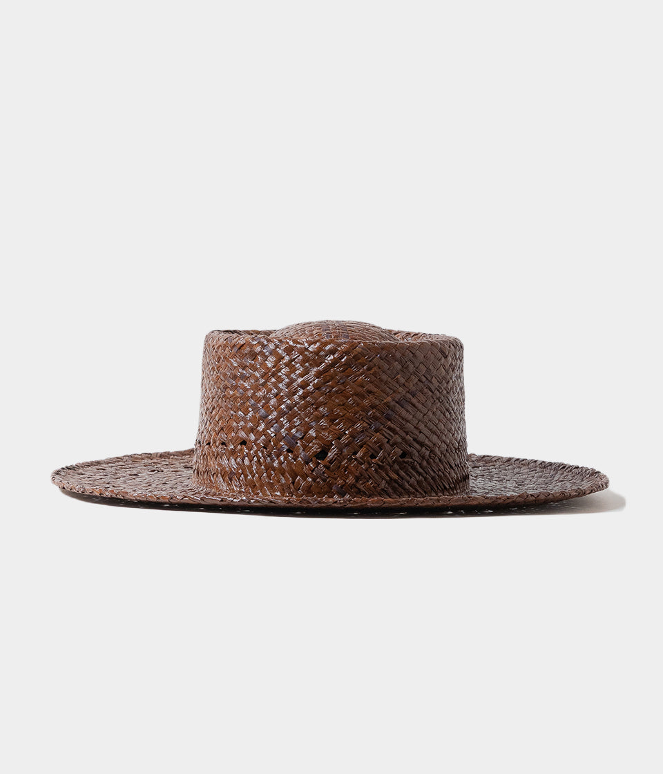 THE PORK PIE "Pork Pie Hat (ラフィア)" Long Brim