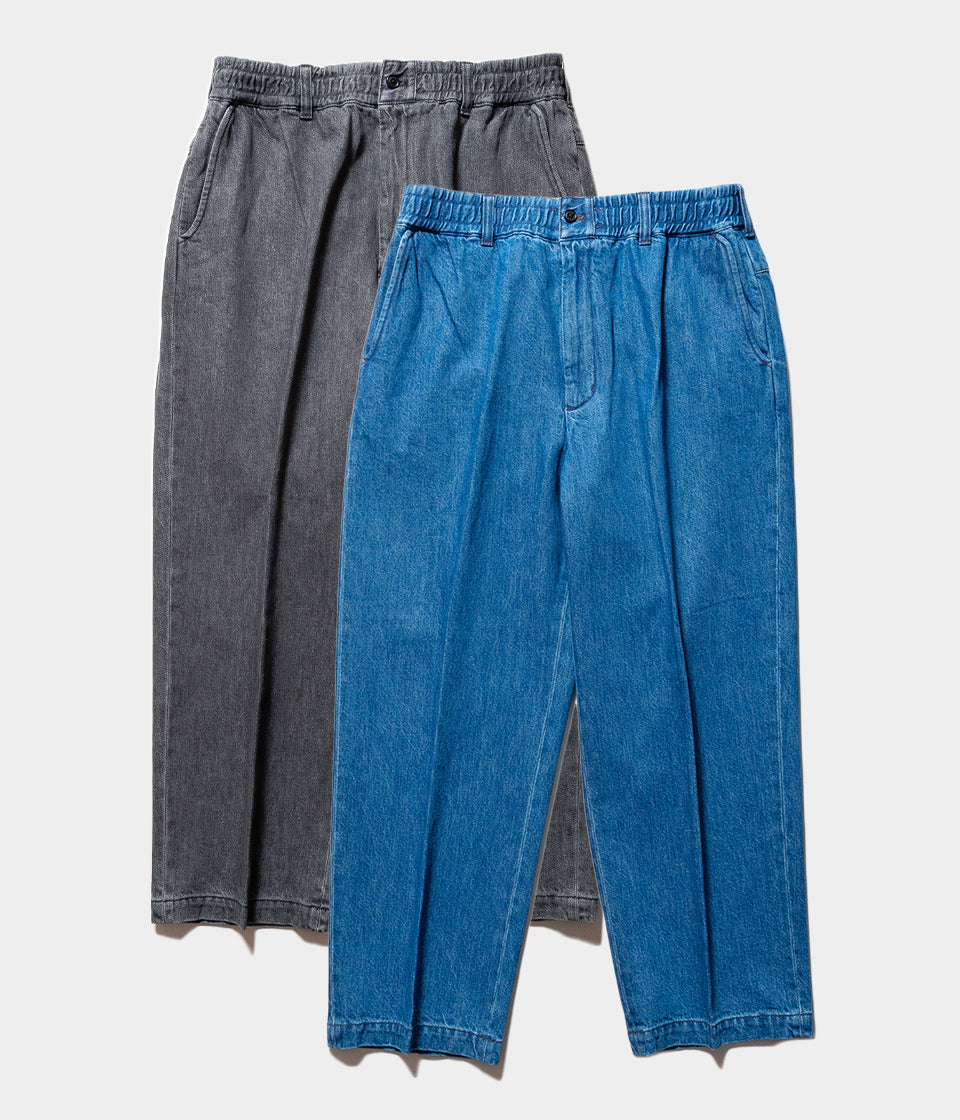 FARAH "Easy Wide Tapered Denim Pants"