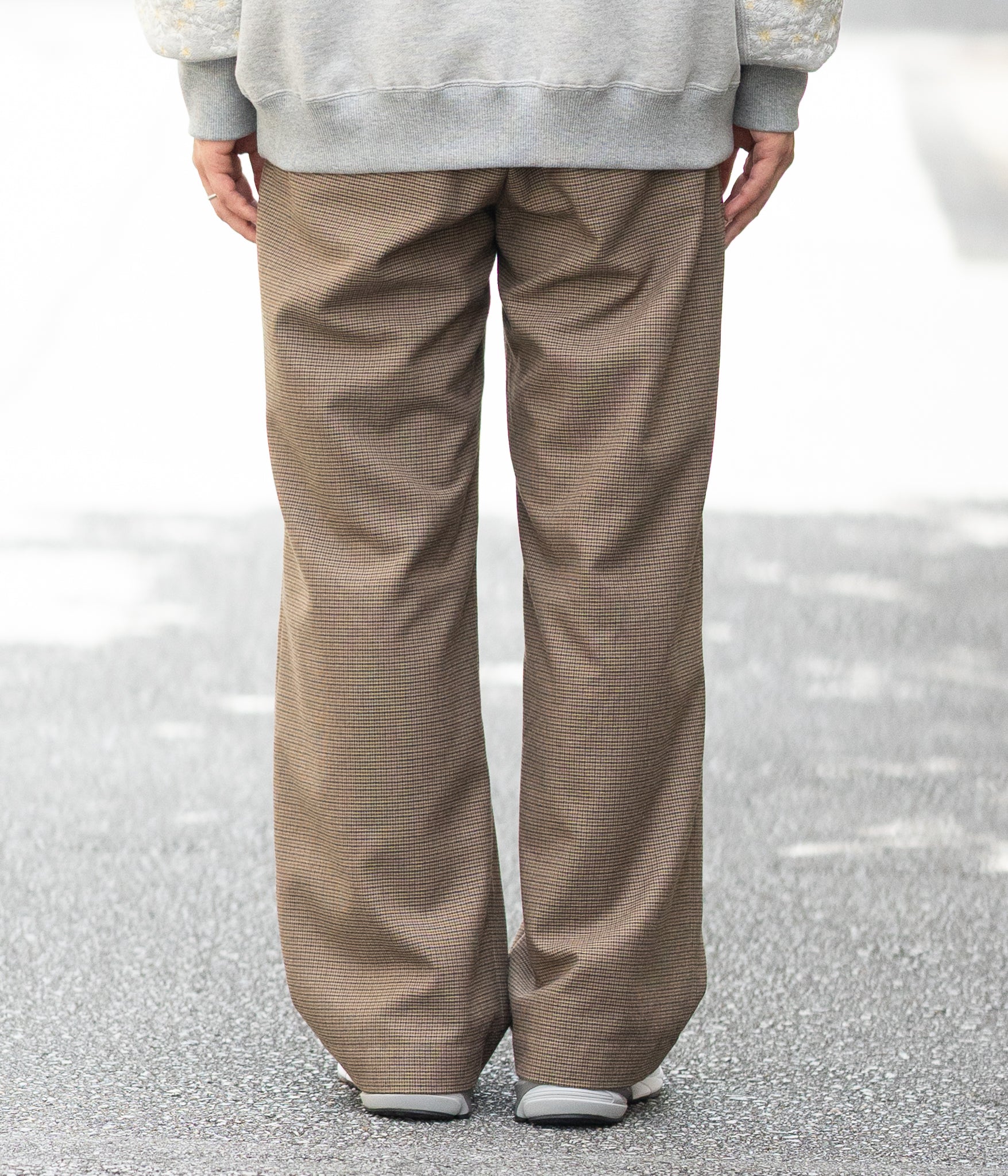 NEAT WIDE PANTS Wool Gun Club Check ニート superNova. 