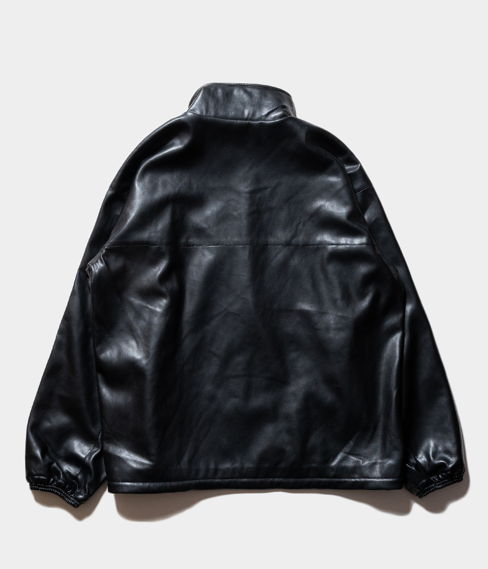 ジャケット・アウター PASTING LIKE SYNTHETIC LEATHER JACKET FARAH 